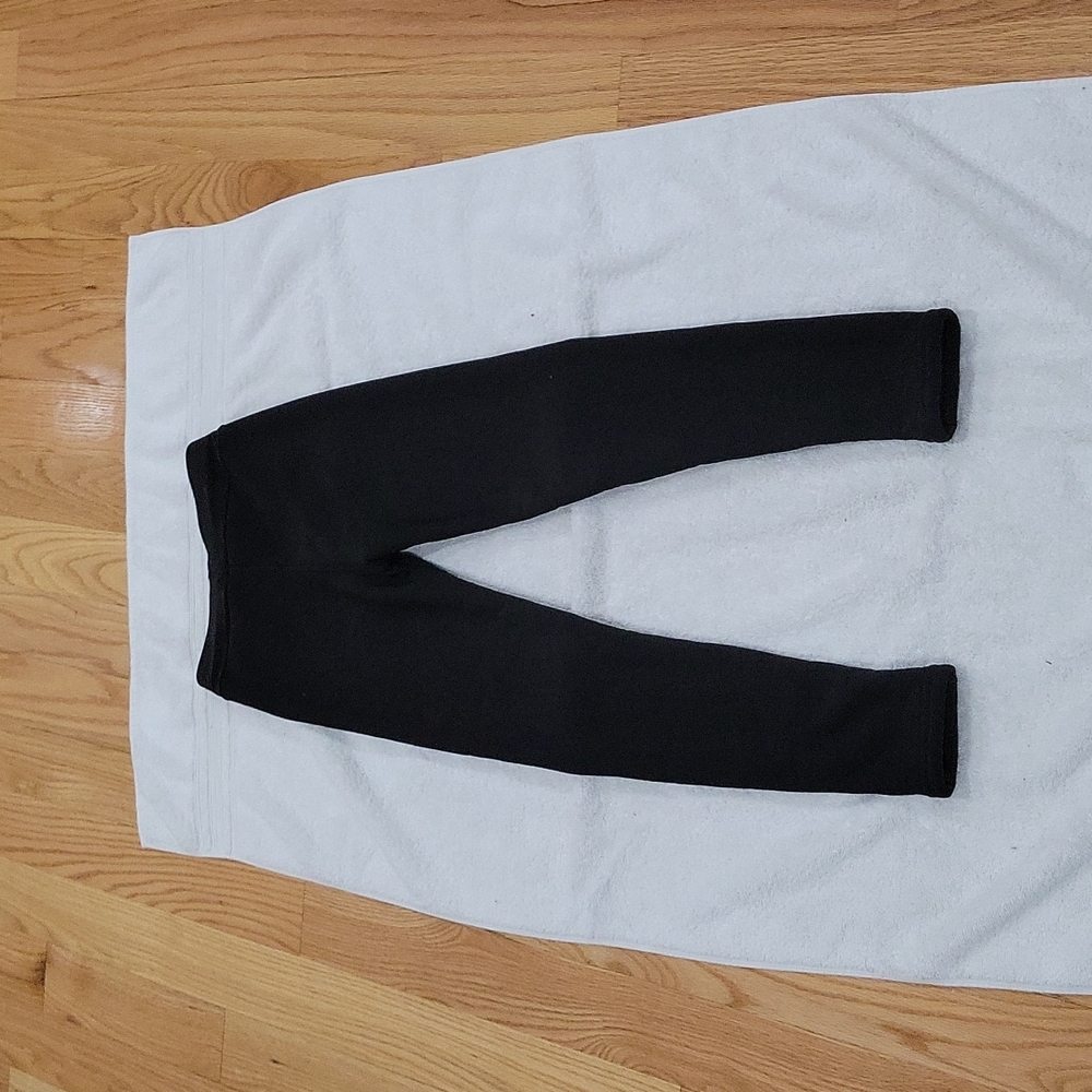 Fuzzy black leggings.